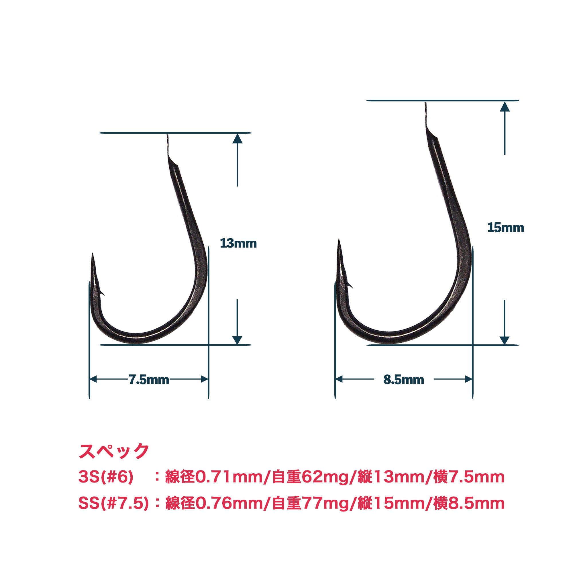 Brizm (ブリズム) EZフック エッジハンター 3本針ユニット 3セット入