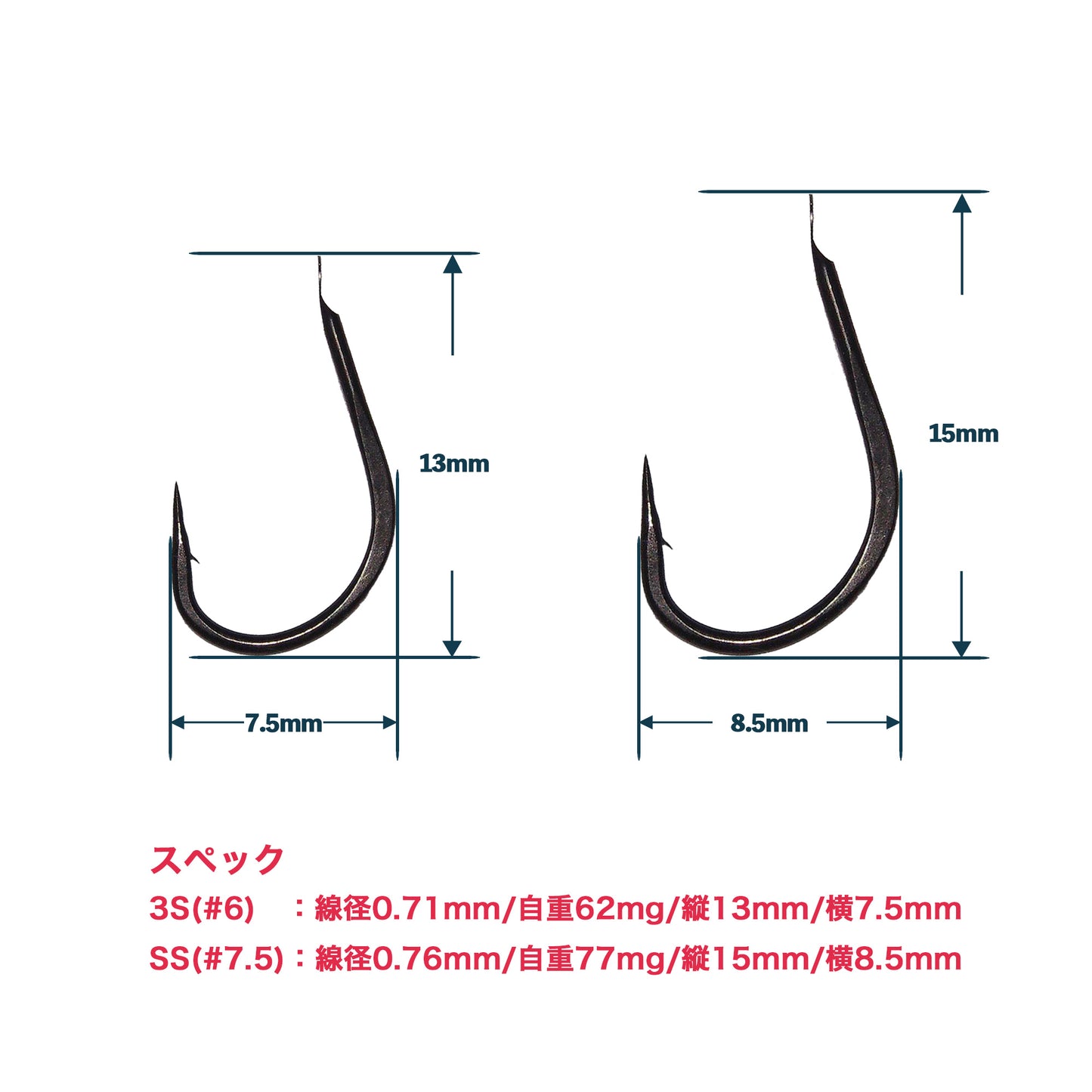 Brizm (ブリズム) EZフック エッジハンター 3本針ユニット 3セット入